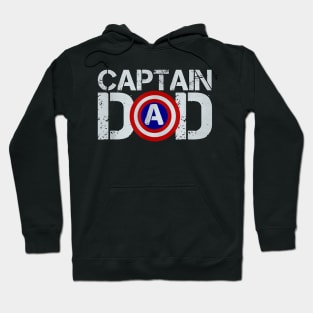 Mens Christmas Gift For Dad Birthday Captain Dad Superhero T shirt Hoodie